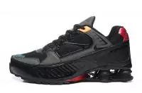 chaussures nike shox enigma 9000 r4 pour homme black fire red